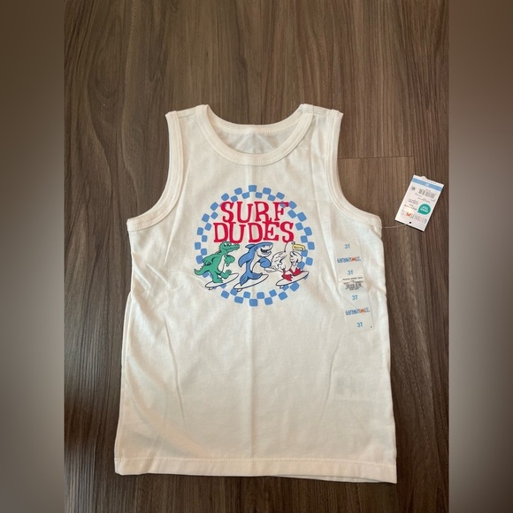 Garanimals Boys Ivory Surf Dudes Tank Top size 3T-NWT - Picture 2 of 4